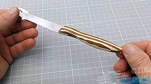 Original hjemmelavet håndtag til en køkkenkniv