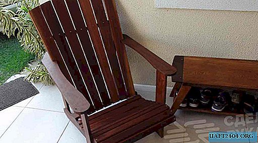 Original wooden chair for relaxation