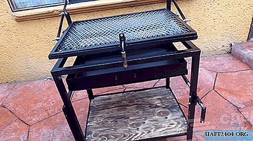 Original do-it-yourself barbecue table for a summer house and home