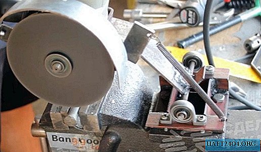 Cutting manual machine from yew and angle grinder