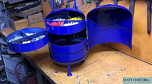 Ein tragbarer Schrank zum Aufbewahren verschiedener Kleinigkeiten aus einem Zylinder