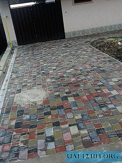 Entrance to the house from paving slabs