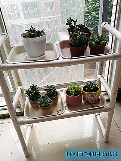 PVC pipe flower stand