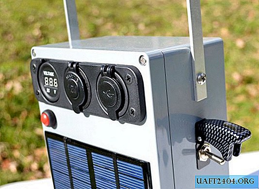 Portable solar power station for camping, hiking