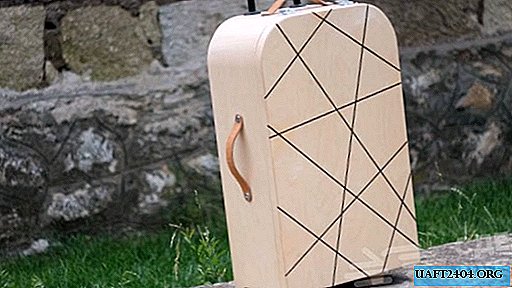 Prático caso de bagagem de madeira compensada