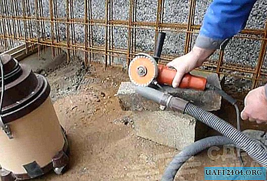 Simple dust extraction nozzle for a small angle grinder