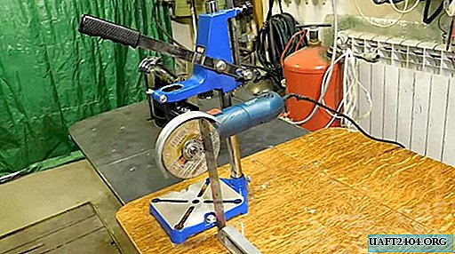 A simple way to fix the angle grinder on a drill stand