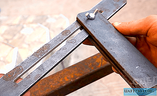 Einfaches praktisches Goniometer aus Stahlbandfetzen