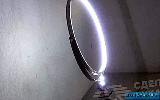 "Spotlight" para filmar a partir de um aro antigo de bicicleta