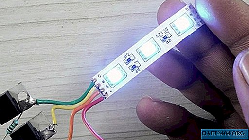 RGB szalag legegyszerűbb vezérlője három tranzisztorral