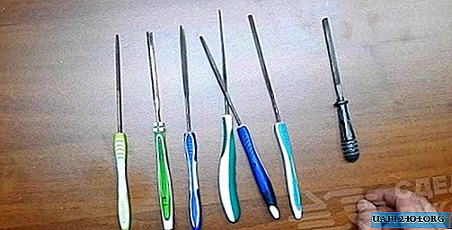 Old toothbrush file handles