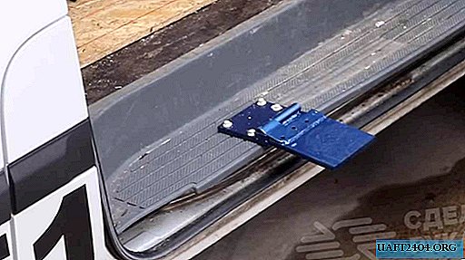 Escalón de metal casero para mini van