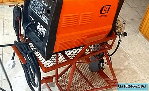 Homemade trolley for welding semiautomatic device