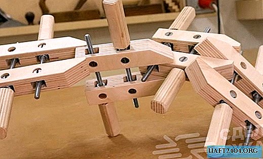 Home-made plywood screw clamps