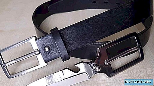 Homemade belt buckle knife