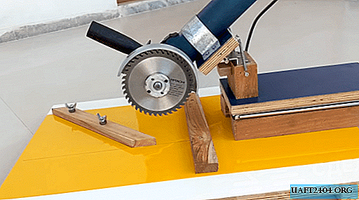 Homemade sawing and cutting machine from a small grinder