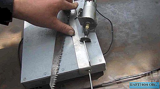 Homemade machine for sharpening hacksaws