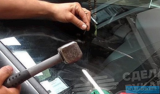 Self repair of cracks in the glass of a car