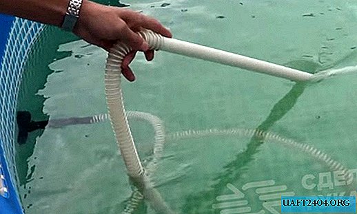 Esfregona para limpar a piscina de tubos de plástico