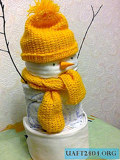 Snowman terbuat dari popok sekali pakai