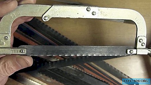 A method of shortening a hacksaw blade for metal