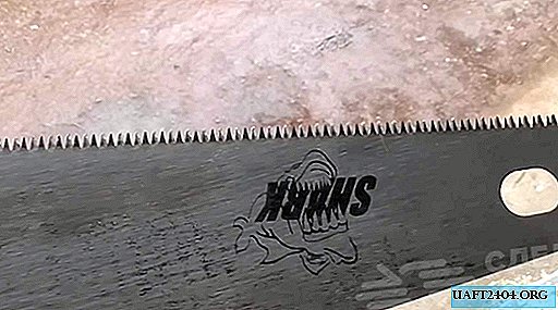 The method of sharpening a hacksaw with a small and high tooth