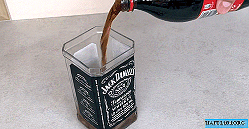 Utensílios elegantes de uma garrafa de Jack Daniels
