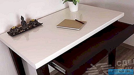 Stylish table with drawer from leftover countertops