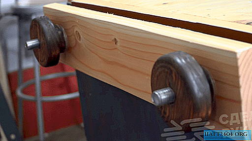 Joinery clamp on a workbench for wooden workpieces