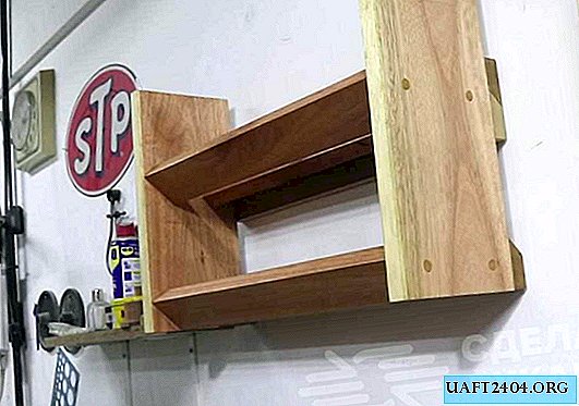 Removable wooden shelf for garage and home workshop