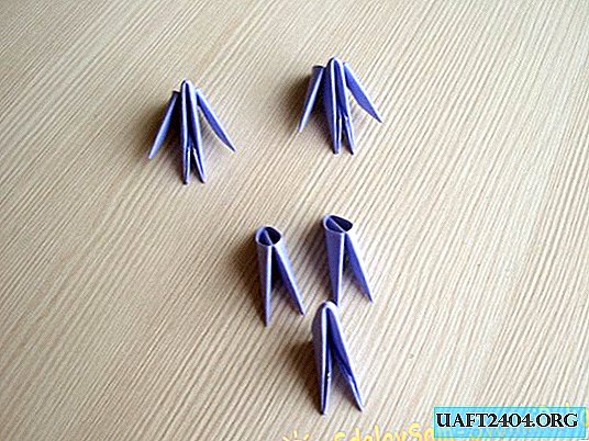 Florero de módulos triangulares de origami