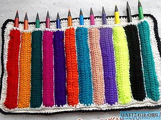 Knitted pencil case