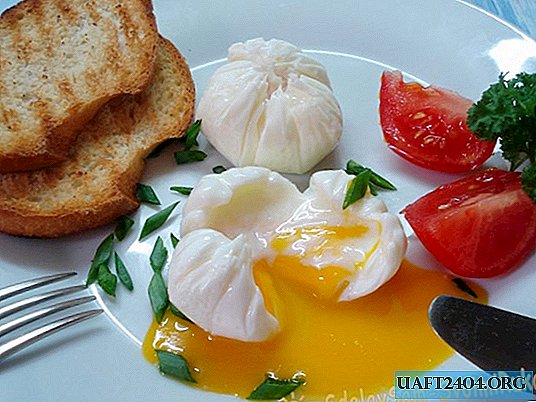 Įmuštas kiaušinis maišelyje (greiti pusryčiai)
