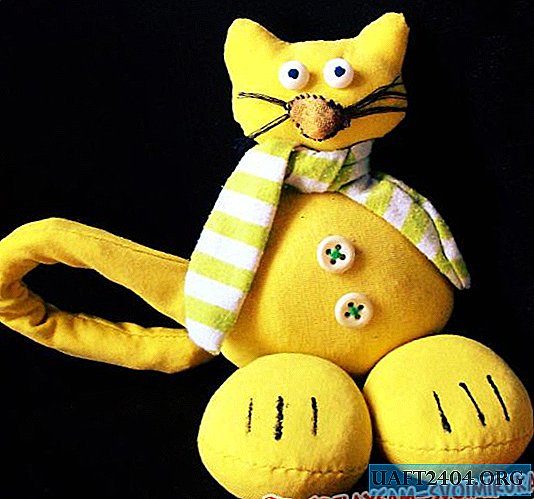 Smiješna mačka napravljena od tkanine