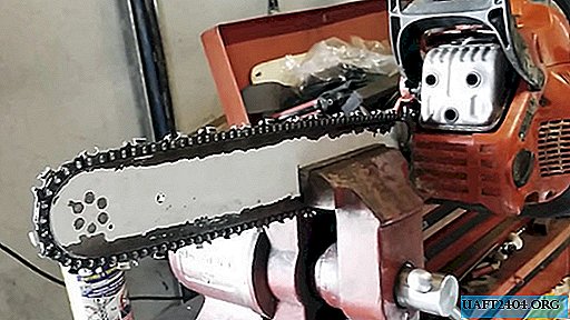 Sharpening a chain of a chainsaw with a drill
